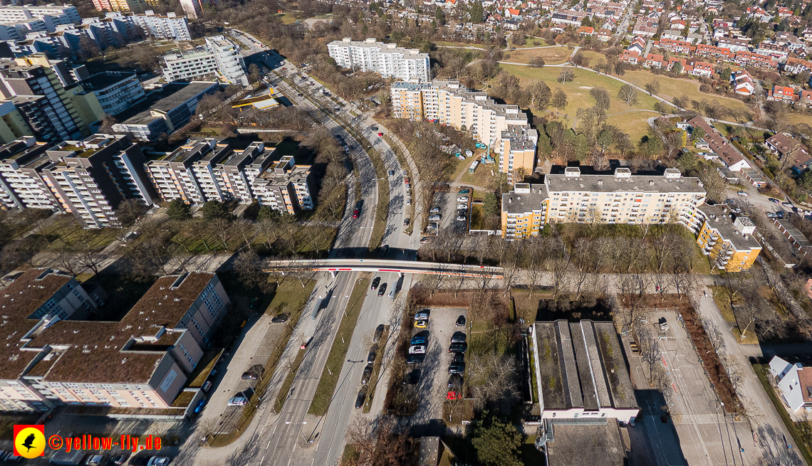 15.02.2023 - Marx-Zentrum und Karl-Marx-Ring mit Umgebung in Neuperlach